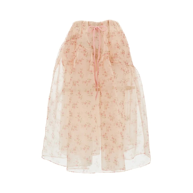 Simone Rocha Midirok Pink Skirt With Refined Silhouette Neutrals