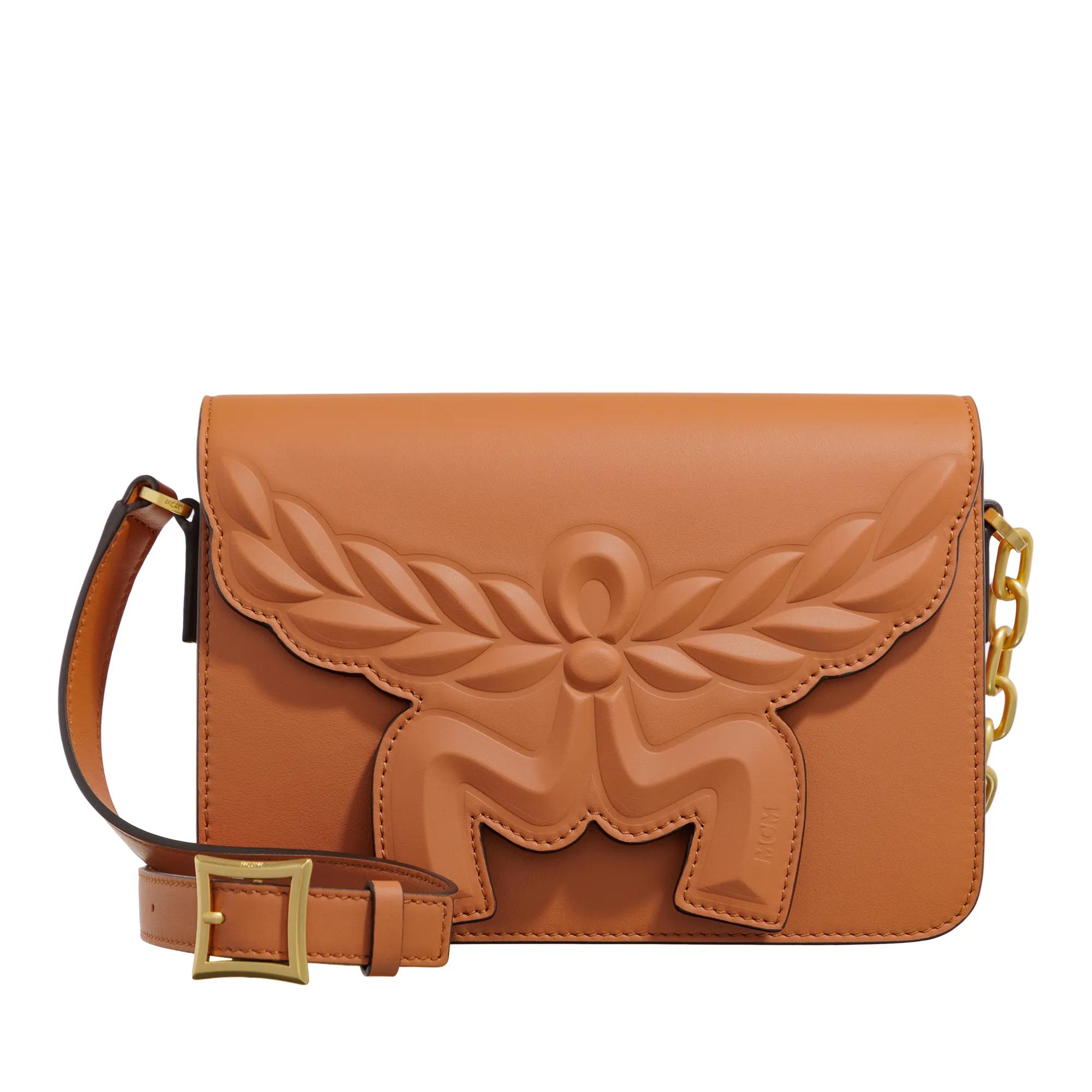 MCM Crossbody Bags - Himmel Leather Maxi Hn Crossbody Small Ck - Gr. unisize - in Cognacbraun - für Damen