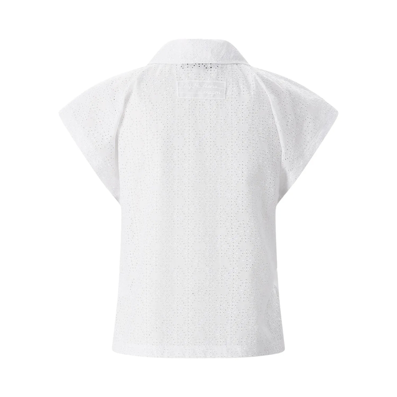 MSGM Poloshirt Shirt mit Stickereien weiß(Image 2)