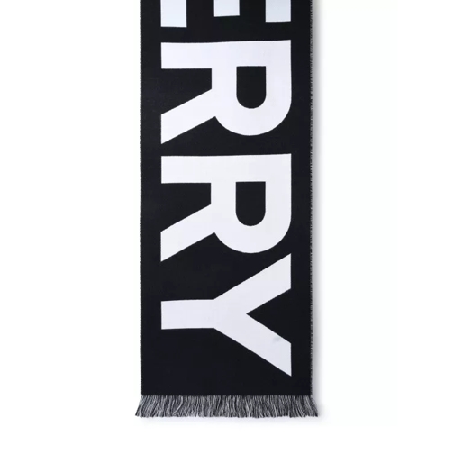 Burberry  Black Wool Scarf Black