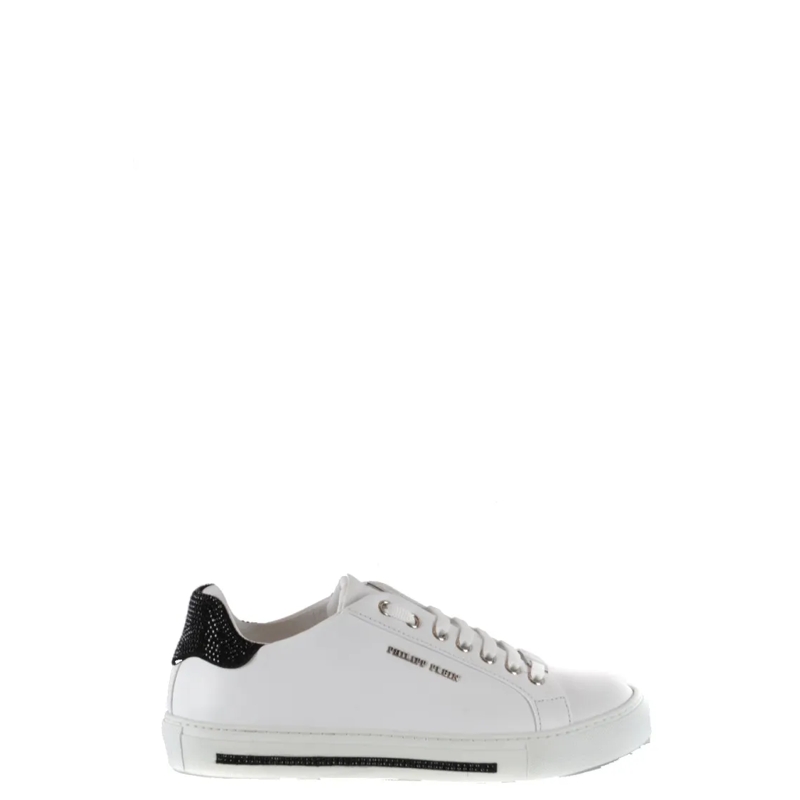 Philipp Plein Low-Top-Sneaker Low-Top Sneakers With Smooth Leather Upper White