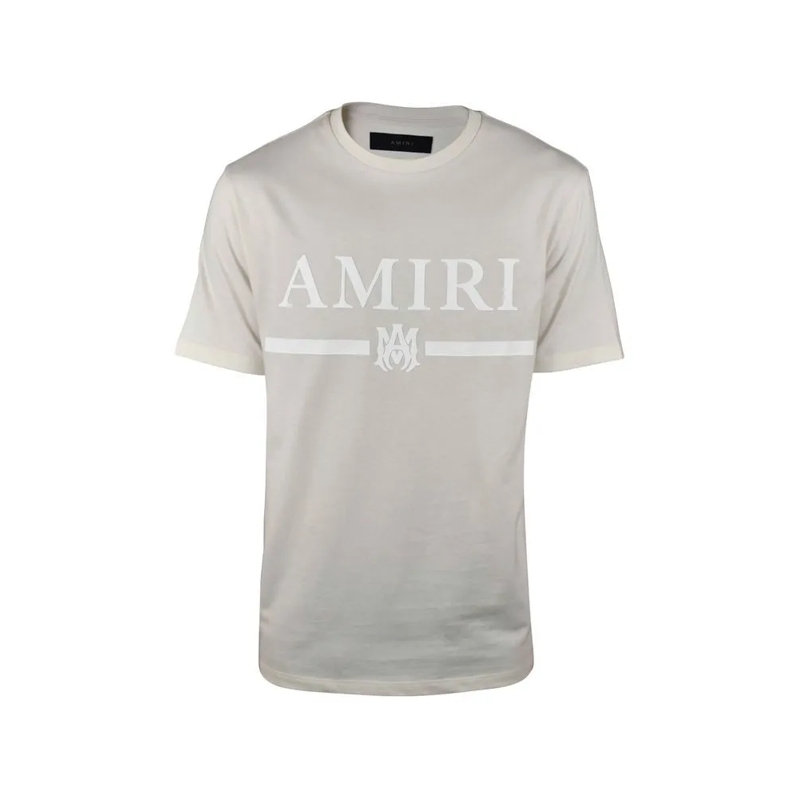 Amiri T-shirt Beige Round Collar T-Shirt Grey