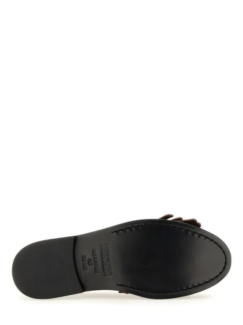 Thumbnail - Crocodile-Embossed Leather Moccasin - Gr. 38 (EU) - in Schwarz