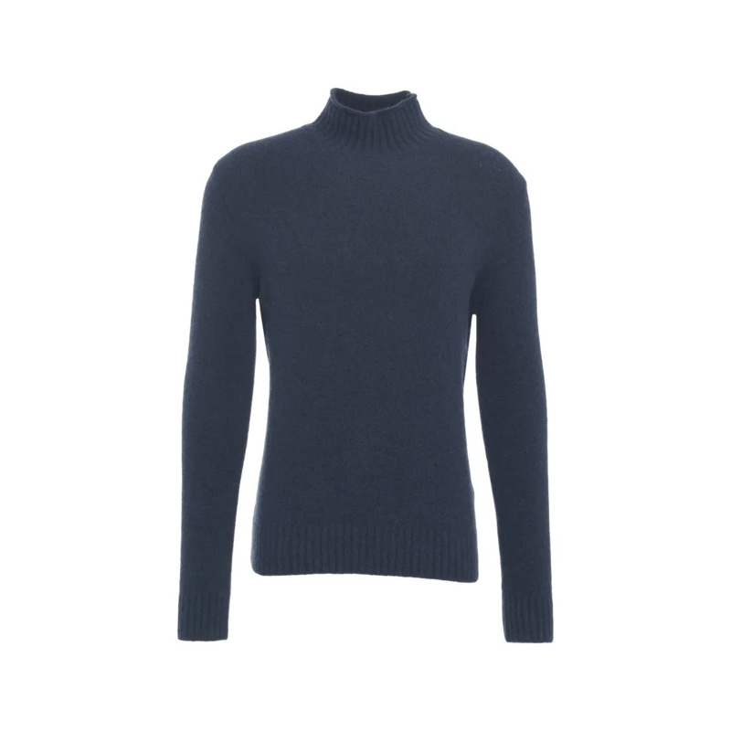 Kangra Pullover Wool Sweater With High Neck Black