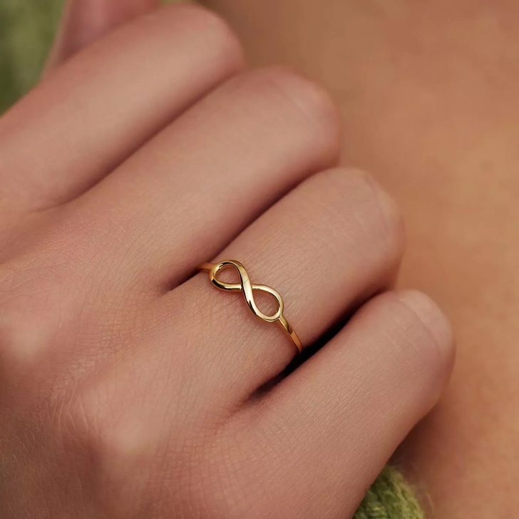 Gold ring infinity on sale