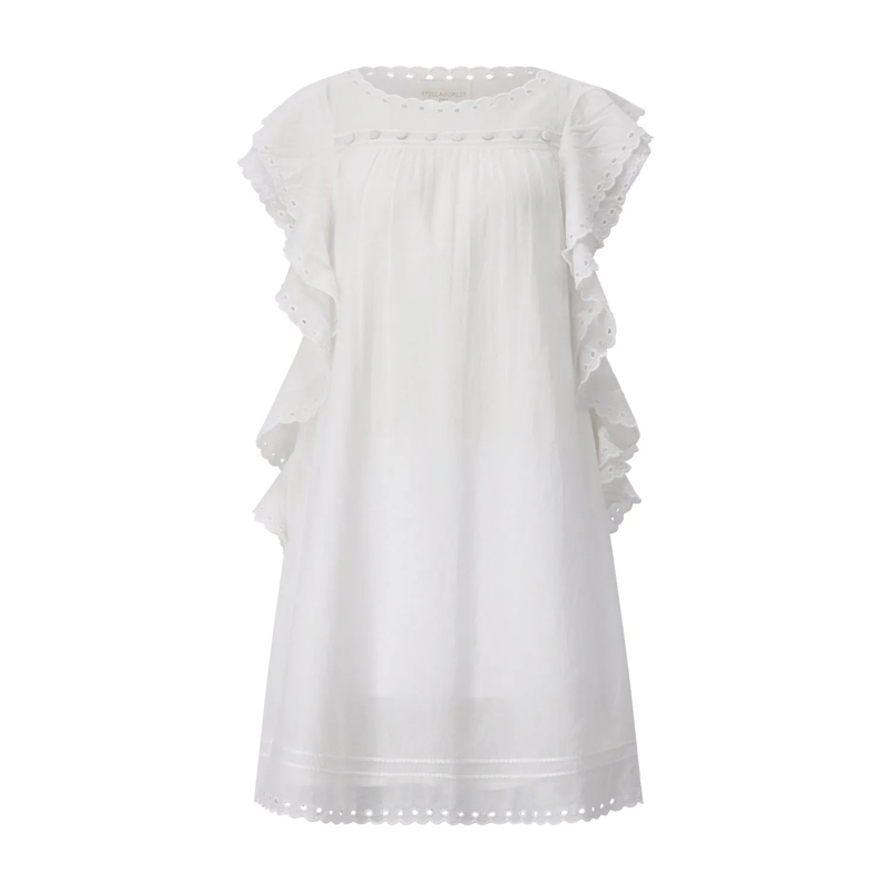 STELLA FOREST Mini-robe Midikleid Jayna mit Stickerei Weiß