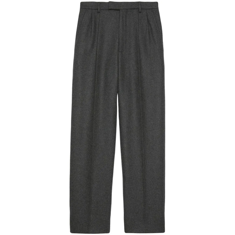 Gucci Anzugshose Tailored Dark Grey Trousers With Subtle Pleats Grey