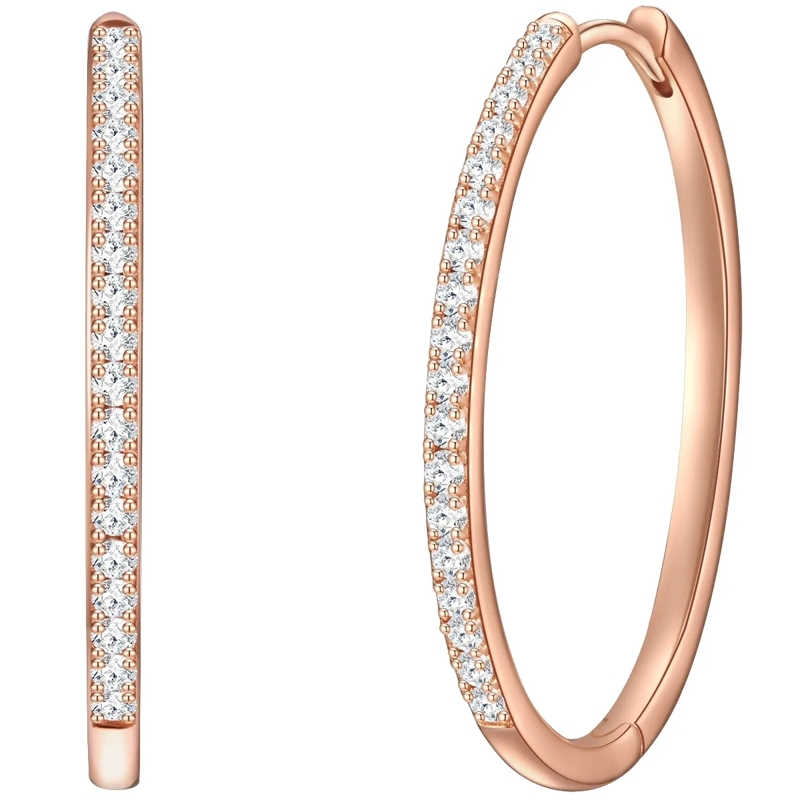 Glanzstücke München Ohrhänger Sterling Silber Creolen Zirkonia rosegold