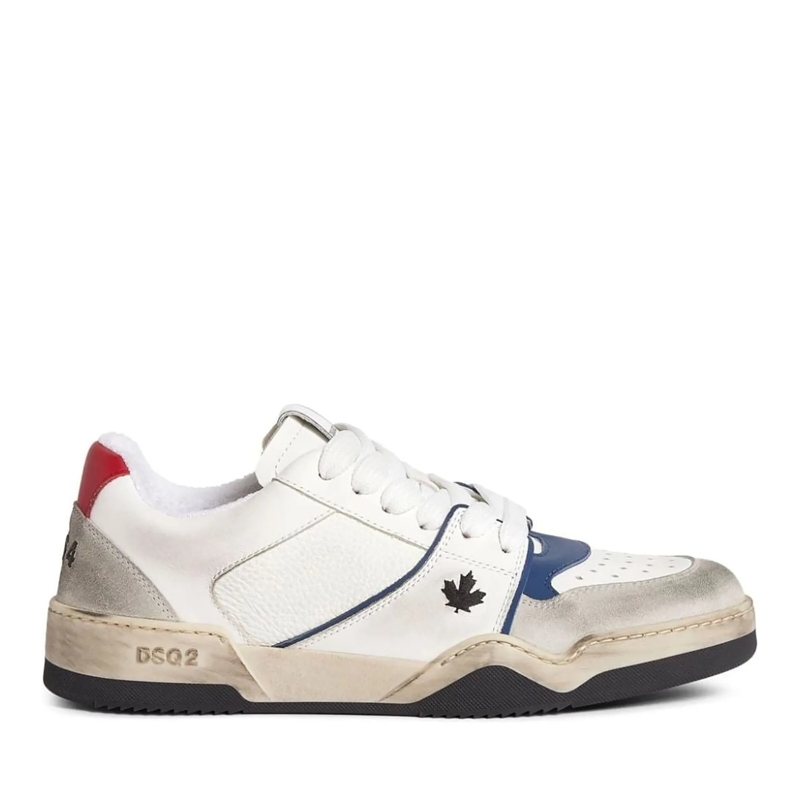 Dsquared2 Schnürschuhe Heren Spiker Sneaker Wit Weiß