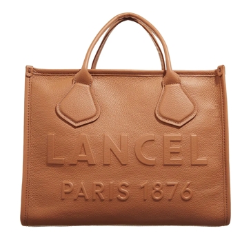 Lancel Cabas Zippe M Camel Tote