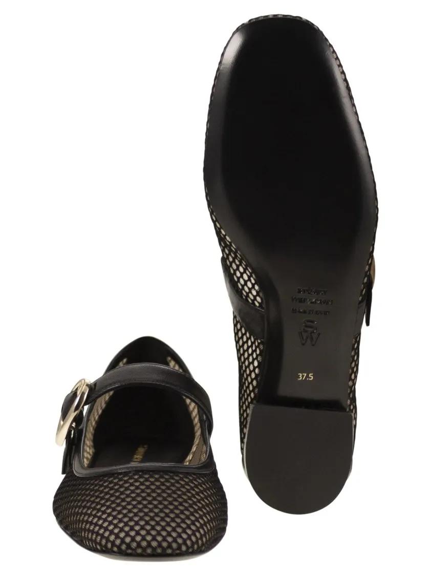 Thumbnail - Stuart Weitzman Sandalen - Arabella - Ballerina With Buckle - Gr. 39 (EU) - in Schwarz - für Damen