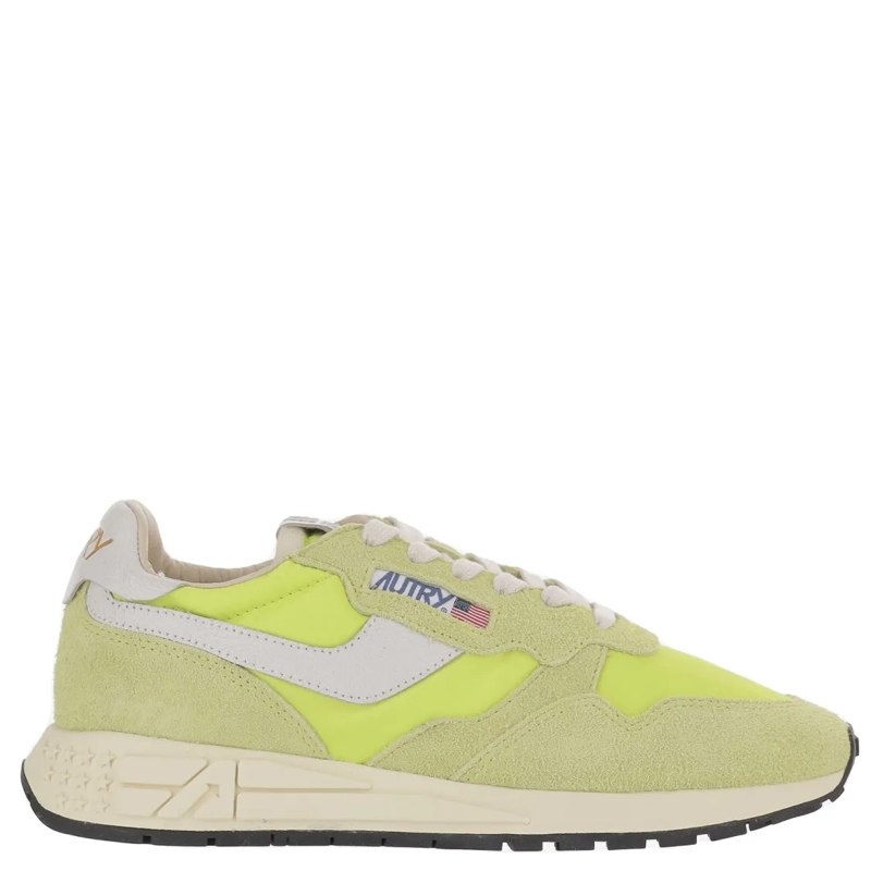 Autry International Lage-top sneaker Panel Design Suede And Nylon Sneakers Neutrals
