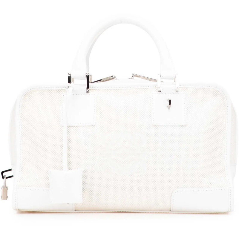 Loewe Fourre-tout Perforated Leather Amazona 28 weiß