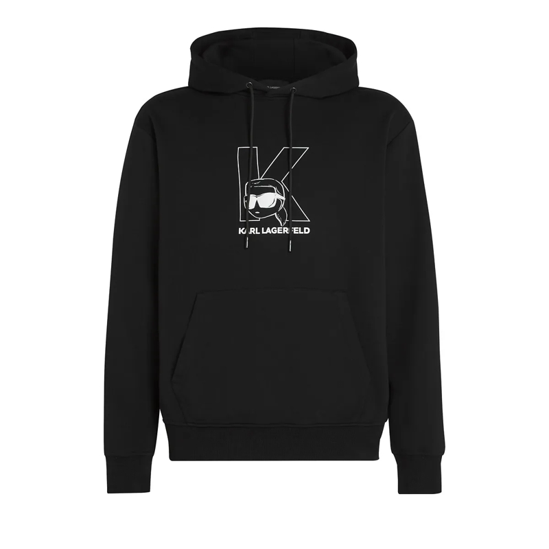 Karl Lagerfeld  Ikon-Hoodie mit K-Initiale schwarz