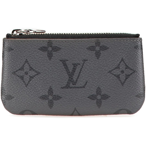 Louis Vuitton Kartenhalter 2022 Monogram Eclipse Reverse Pochette Cles grau