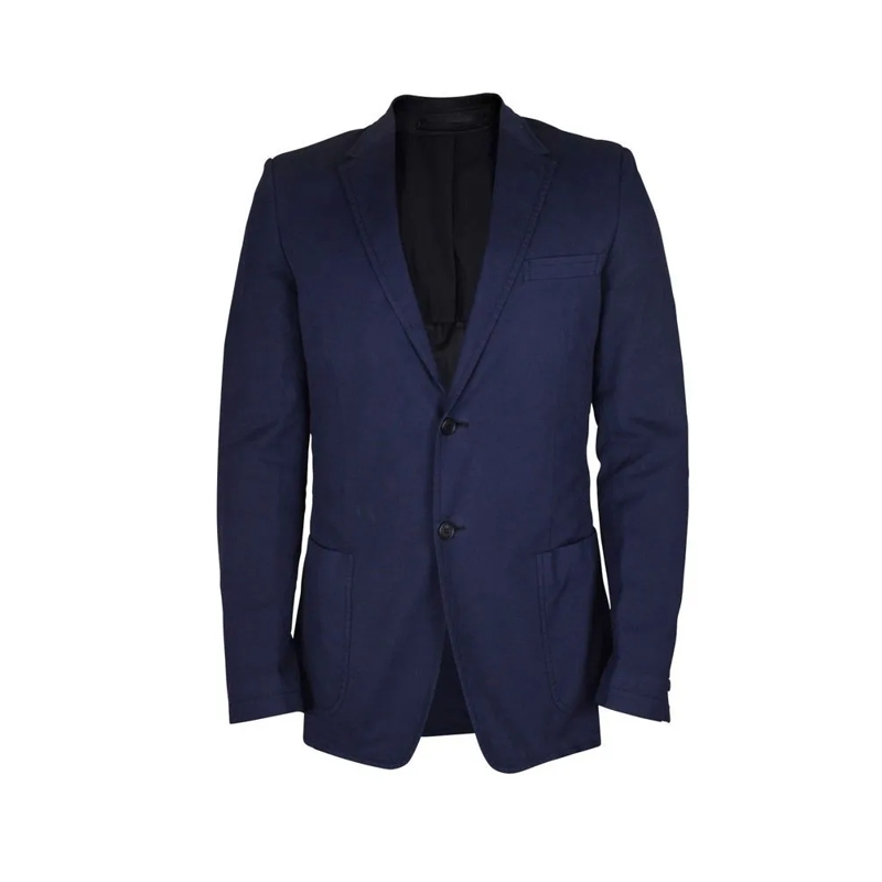 Prada Blazer Tailored Blue Cotton Prada Jacket Black