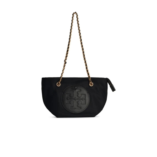 Tory Burch Small 'Ella' Black Nylon Bag Black Tote