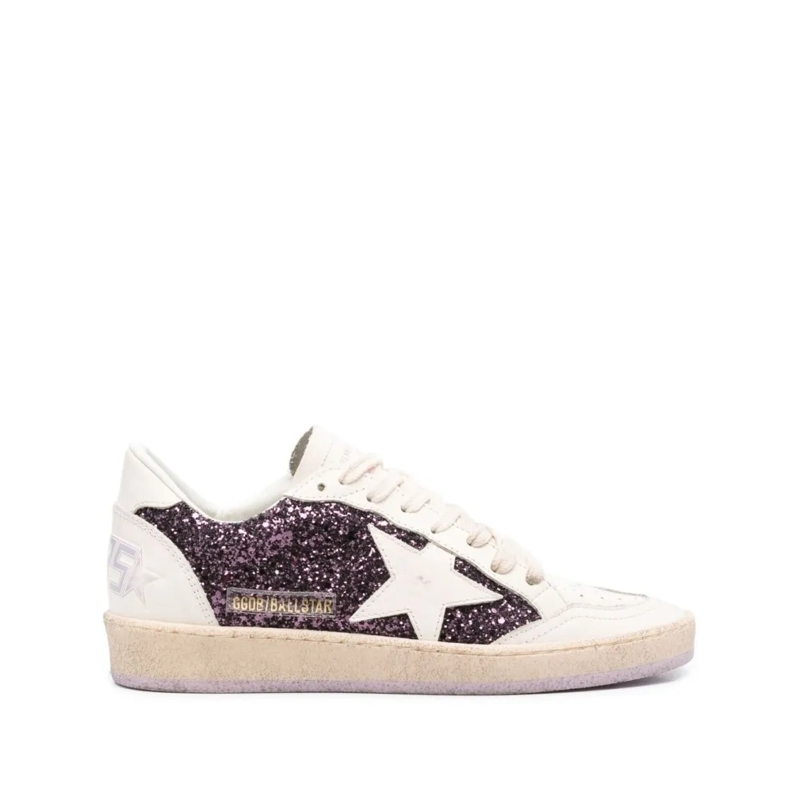 Golden Goose Lage-top sneaker Beige Glitter Detail Leather Sneakers Neutrals