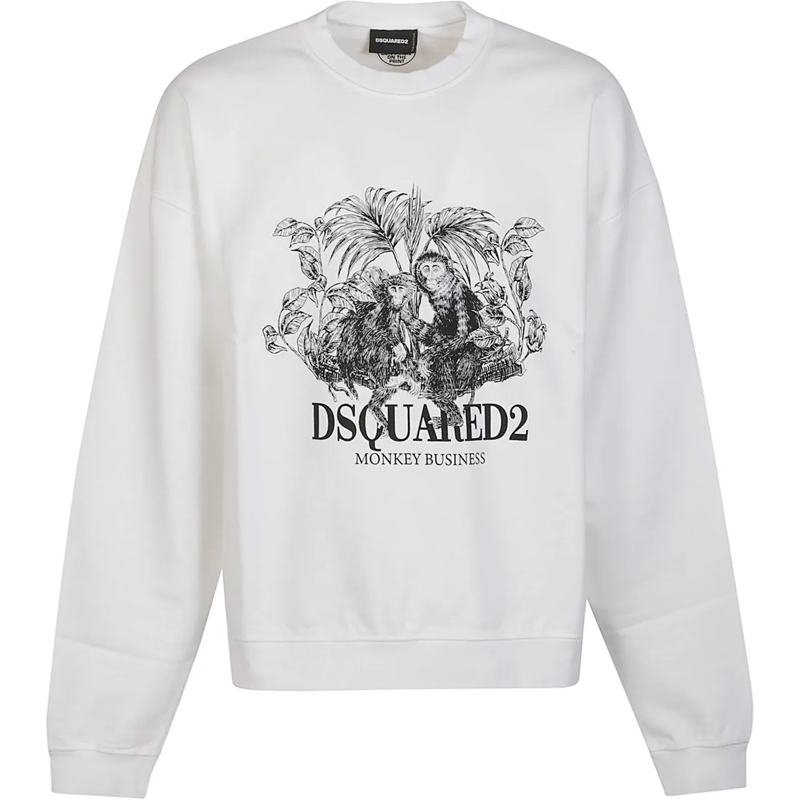 Dsquared2  Relax Fit Sweatshirt White weiß