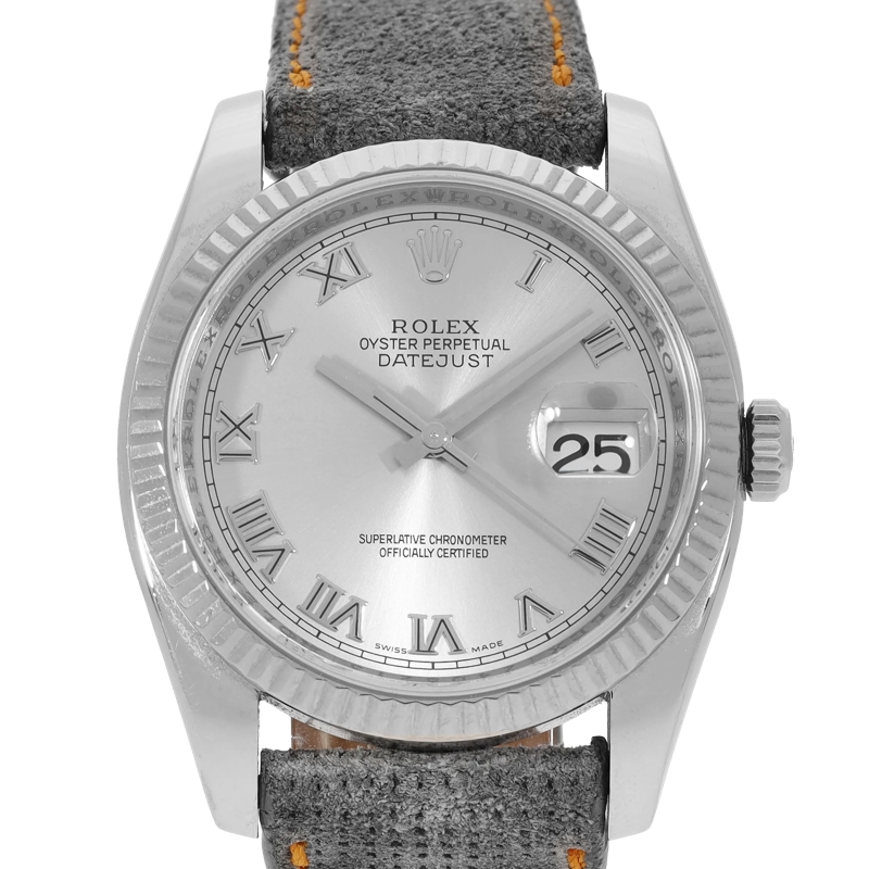 Rolex Automatikuhr Datejust Silber