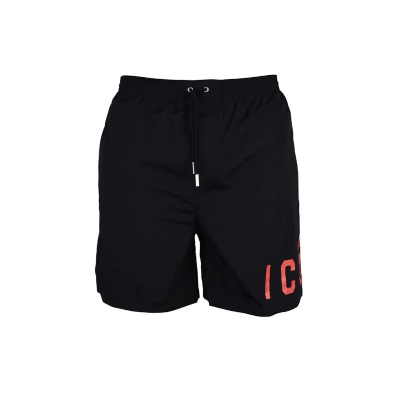 Dsquared2  Black Nylon Swim Shorts Black
