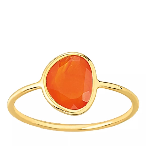 Indygo Bahia Ring with Carnelian Yellow Gold Solitärring