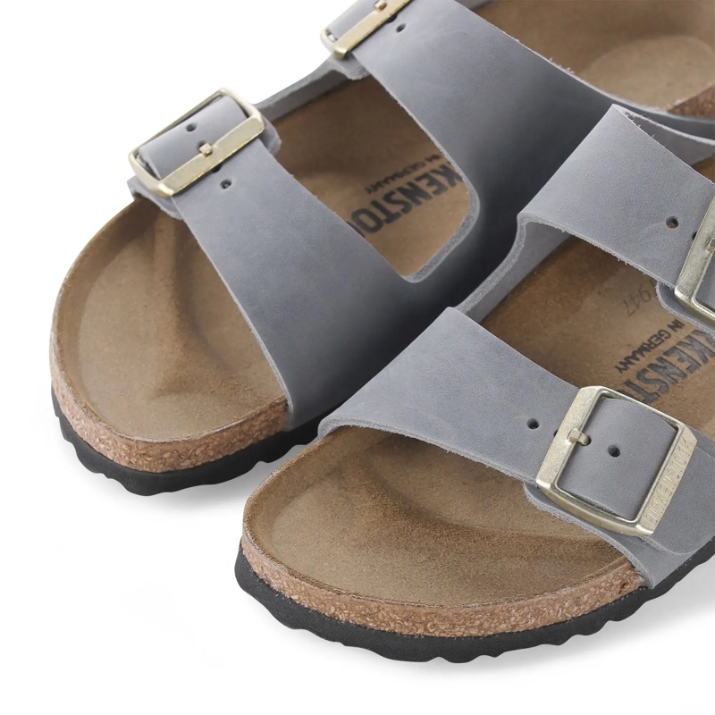 Birkenstock Schnürschuhe Sandalen Arizona aus Leder grau(Image 3)