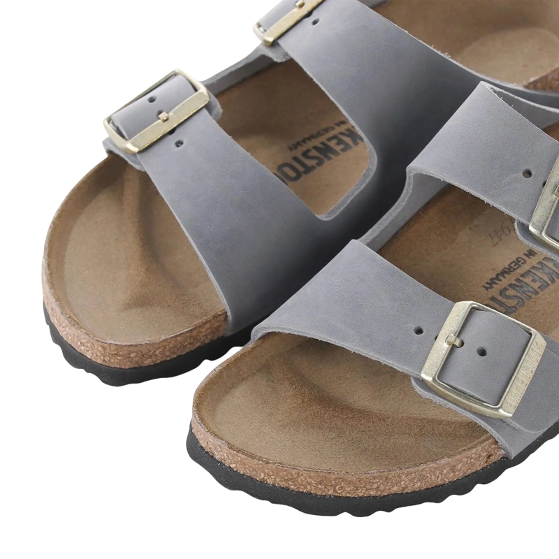 Birkenstock Schnürschuhe Sandalen Arizona aus Leder grau(Image 3)