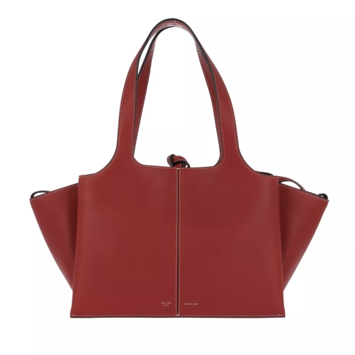 Celine Tri-Fold Small Shopper Red Shopping Bag