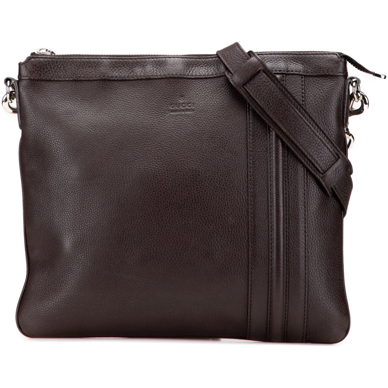 Gucci Schultertasche Leather Crossbody braun