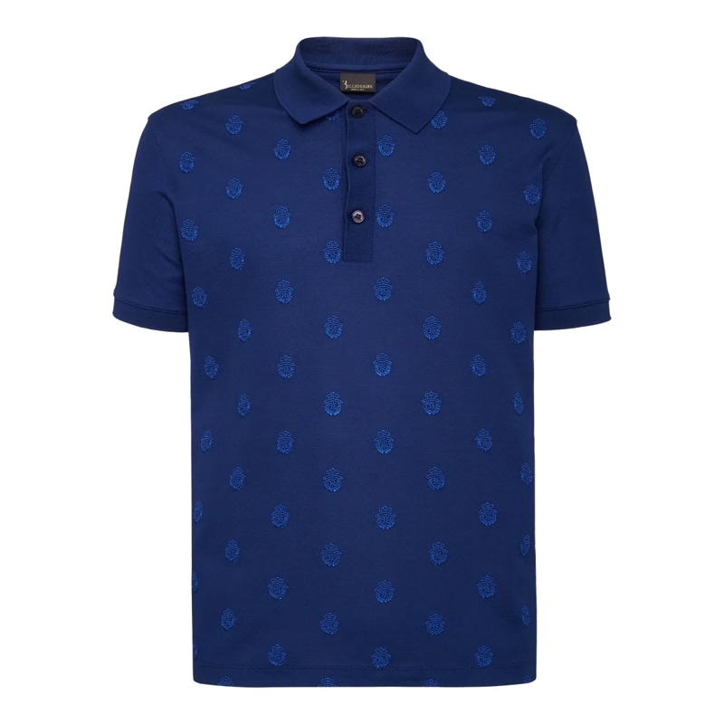 BILLIONAIRE Top Poloshirt Crest dunkel-blau