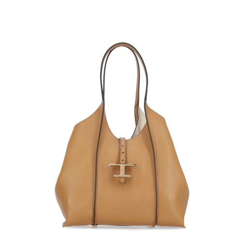 Tod's Leather Shopping Bag Brown Draagtas