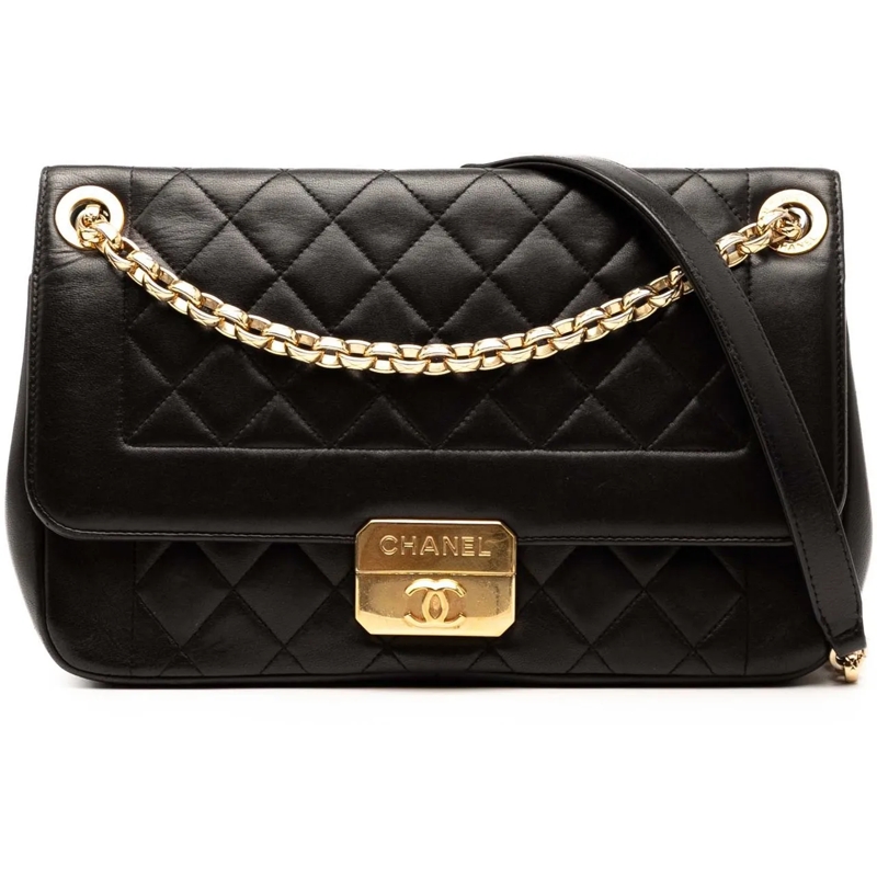 Chanel Schultertasche Large Lambskin Chic With Me Flap schwarz