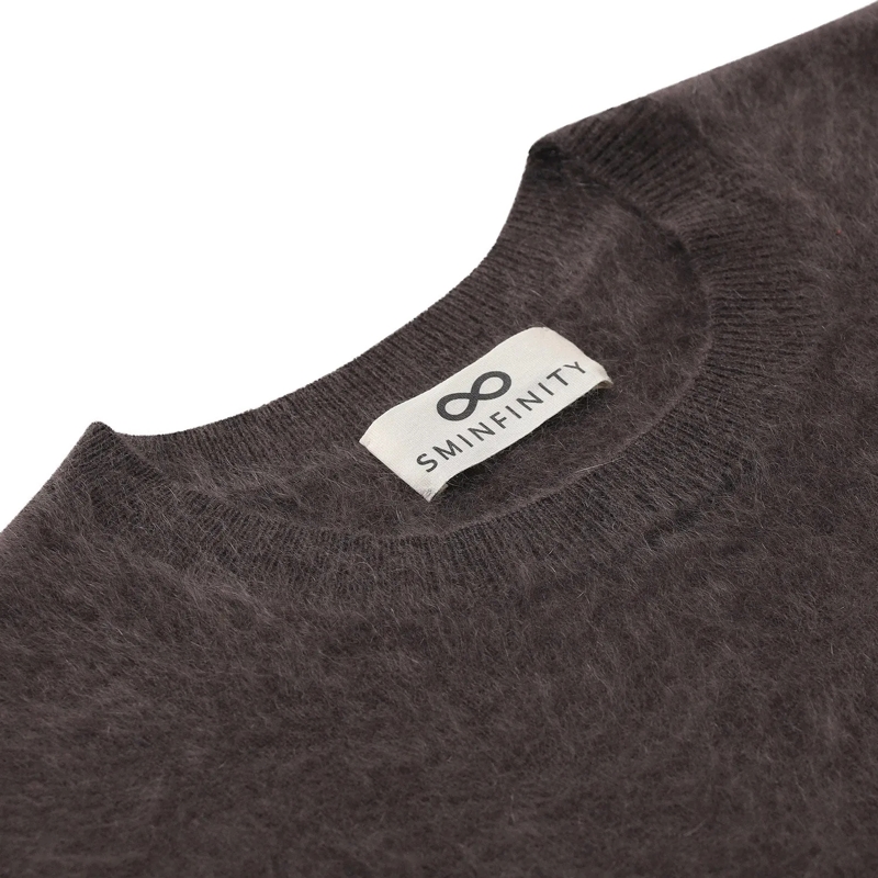Sminfinity Pullover Kurzarmpullover aus Kaschmir braun(Image 3)
