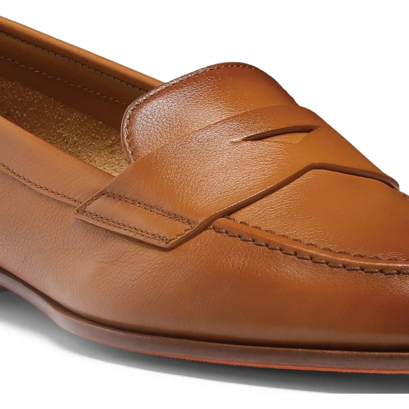 Santoni Loafer Leather penny loafer weiß(Image 3)