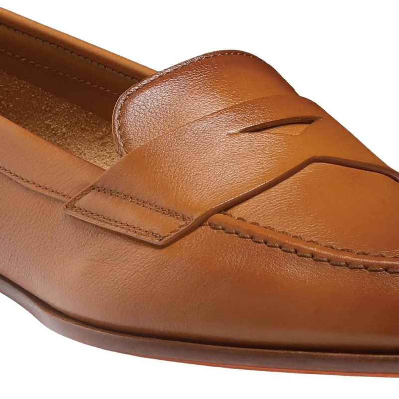 Santoni Loafer Leather penny loafer weiß(Image 3)