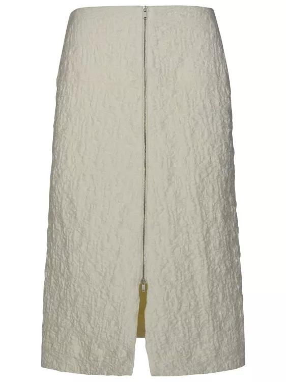 Jil Sander - White Cotton Blend Skirt - Größe 34 - white