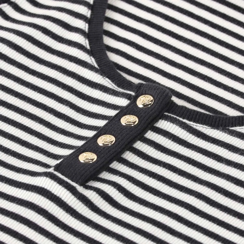 Anine Bing Top Geripptes Top Alessia Weiß(Image 7)