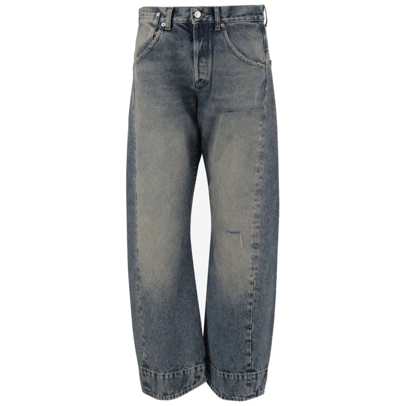 Armarium Jeans Washed Denim Jeans With Classic Five-Pocket Design Blue