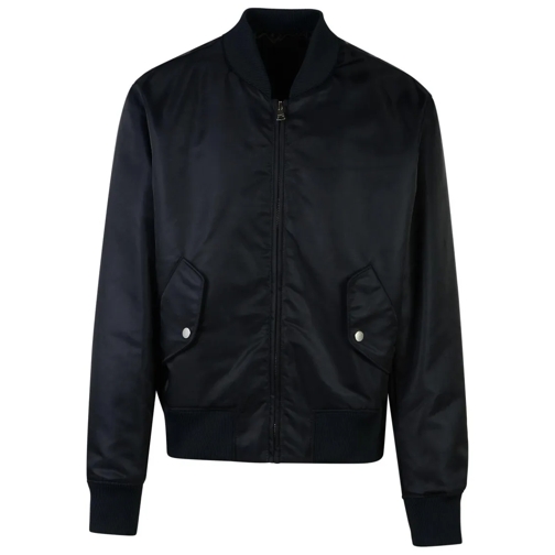 Balmain Bomberjacken Dark Blue Polyamide Bomber Jacket Blue