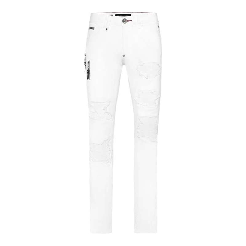 Philipp Plein Jeans mit geradem Bein Jeans Regular Fit Rock Star weiss