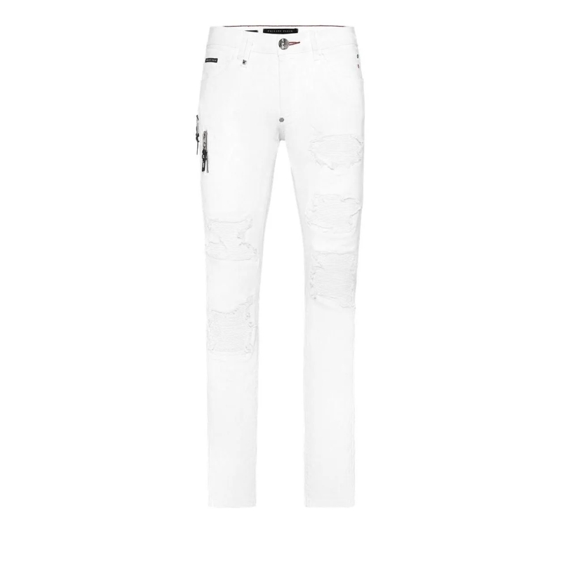 Philipp Plein Jeans Jeans Regular Fit Rock Star weiss