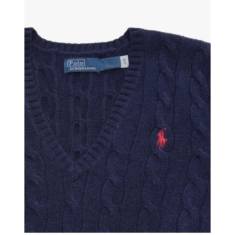 Ralph Lauren Pull Pullover mit Zopfmuster blau(Image 3)