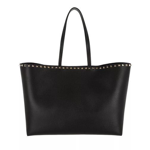 Valentino Garavani Rockstud Studded Shopping Bag Leather Black Shopper