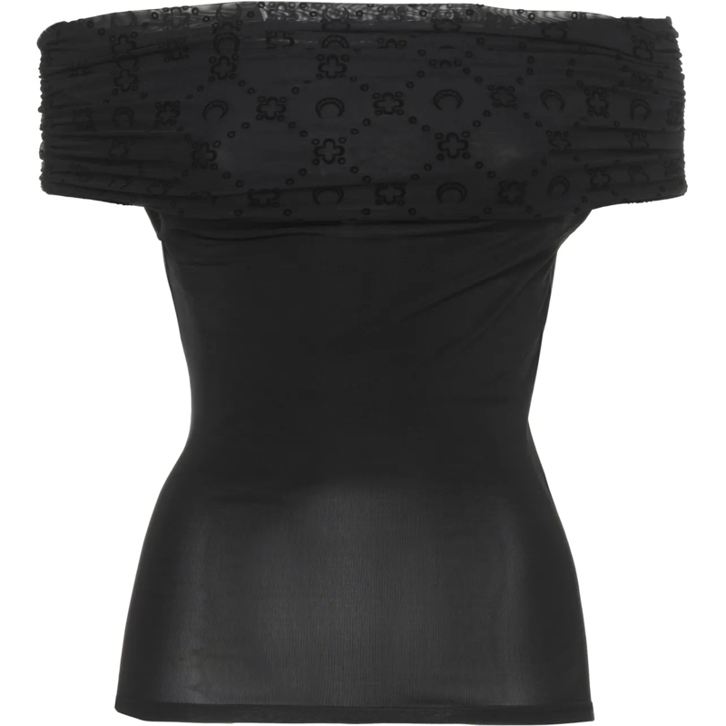 Marine Serre Top Top Black schwarz
