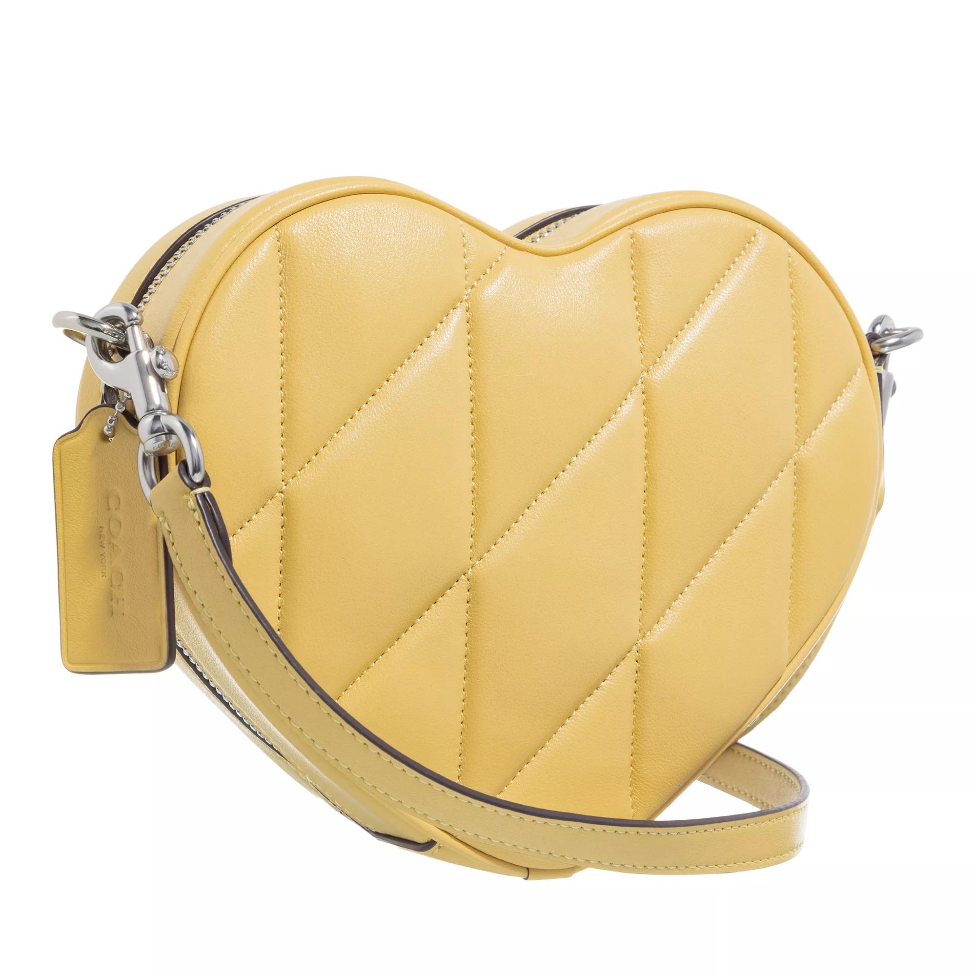Coach Crossbody bags Quilted Leather Heart Crossbody in geel