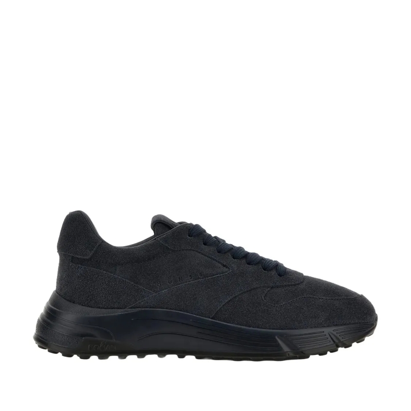 Hogan Lage-top sneaker Modern Calfskin Lace-Up Shoes With Textured Sole Black