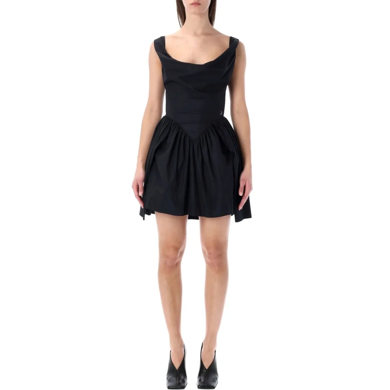 Vivienne Westwood Mini-jurk Corset-Inspired Mini Sunday Dress With Pleated Ski Black