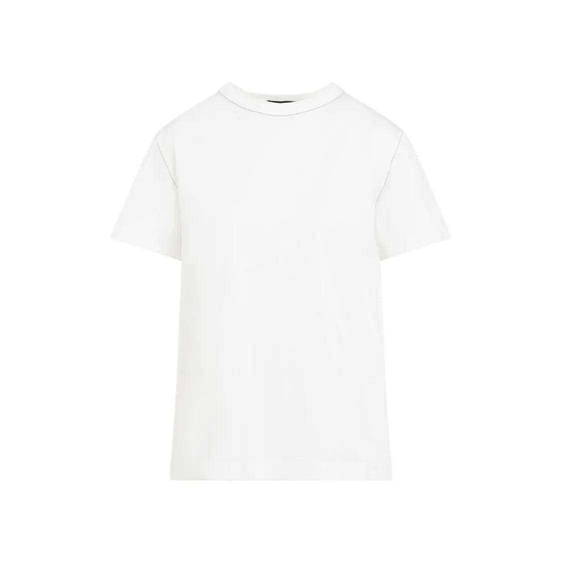 Fabiana Filippi - White Cotton T-Shirt - Größe 42 - weiß