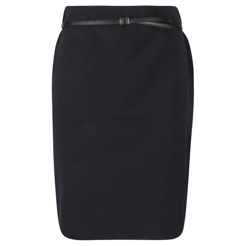 16Arlington Midi Rokken Blue Stretch Life Belt Skirt Black